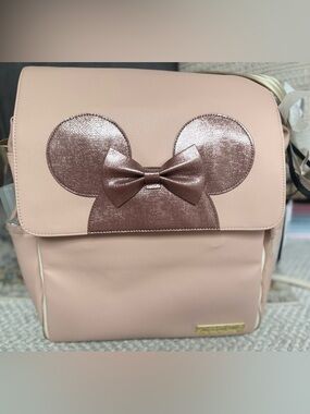 Petunia Pickle Bottom Pink Minnie Mouse Boxy Backpack/diaper bag- Large